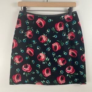 Esprit Vintage Velour Floral Miniskirt